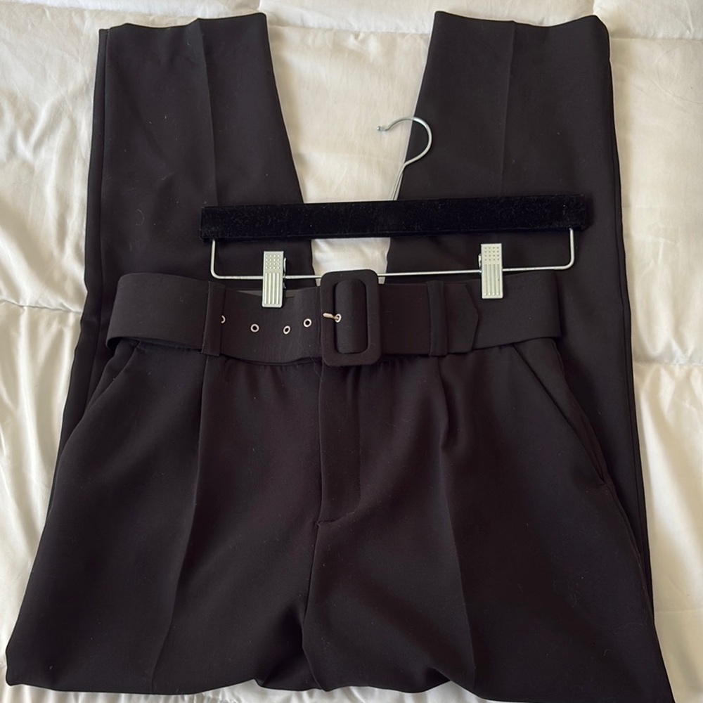 Zara belted trousers